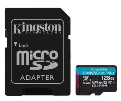 Karta pamięci microSD Kingston 128GB microSDXC Canvas Go! Plus Gen4 200MB/s A2 U3 V30